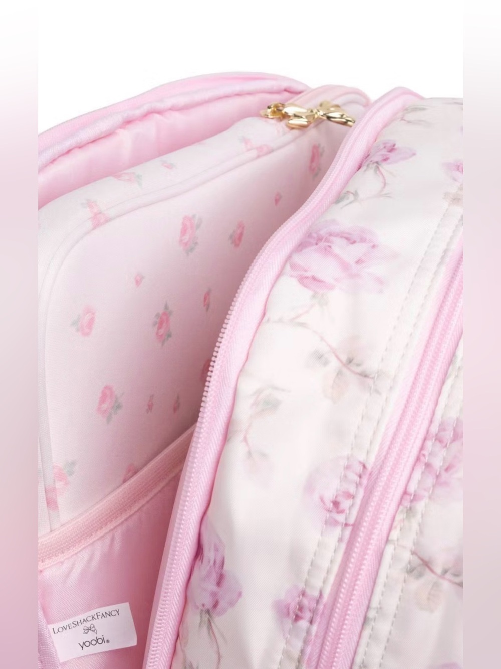 🩶LoveShackFancy x Target - Yoobi Ribbon Rosa Backpack Sterling Dusk - NEW 🆕 - Picture 6 of 10